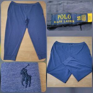 Polo Ralph Lauren Sweatpants 4XB Mens Blue Double Knit Tech Fleece Joggers Fit